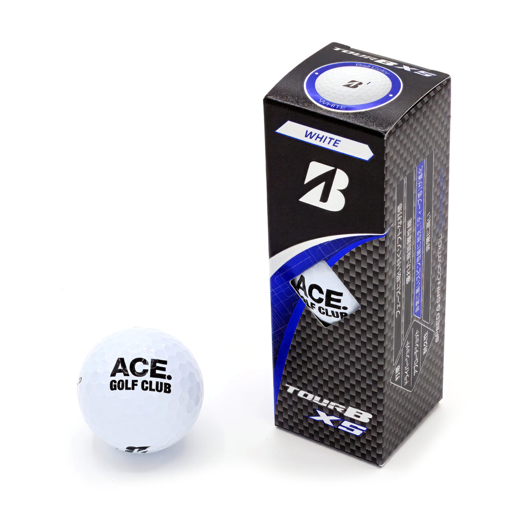 ACE GOLF CLUB ロゴボール：ブリヂストンゴルフ TOUR B XS（ホワイト）1ダース：12個