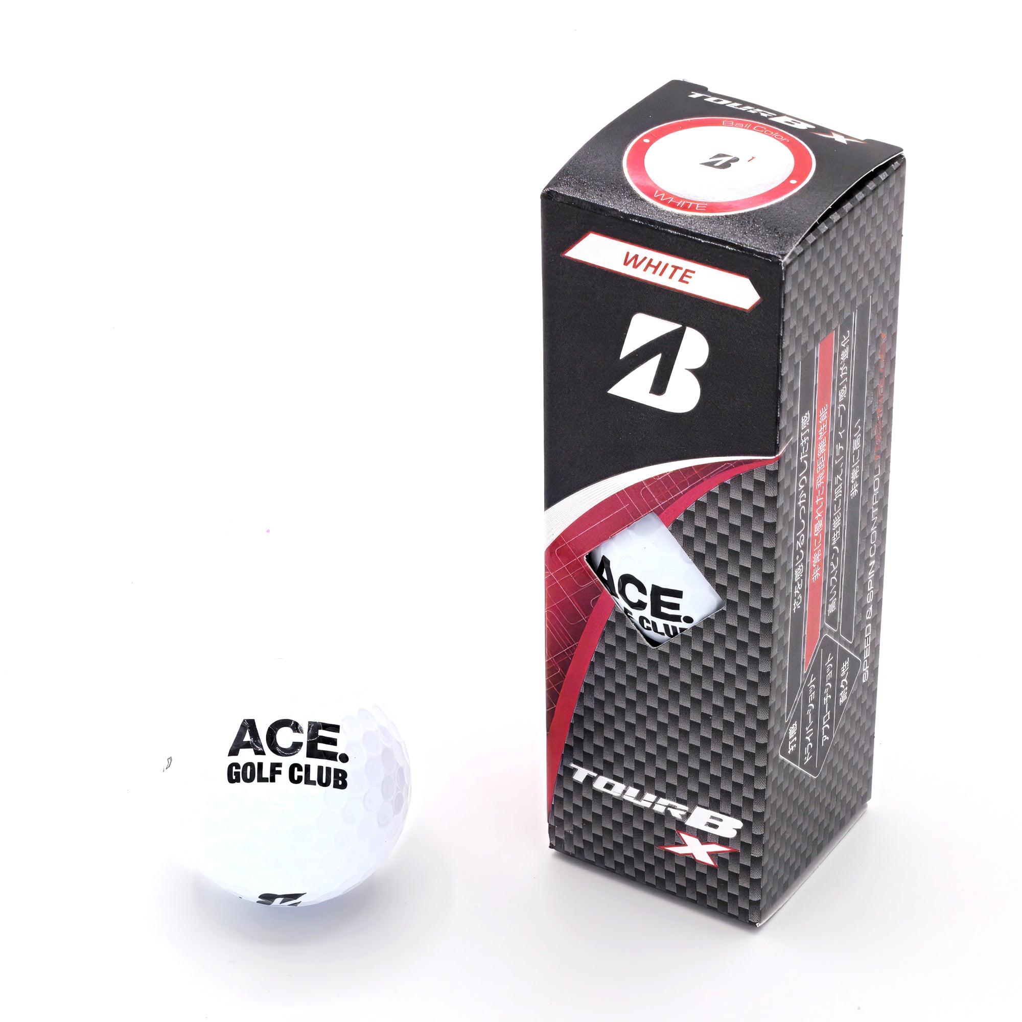 ACE GOLF CLUB ロゴボール：ブリヂストンゴルフ TOUR B X（ホワイト）1